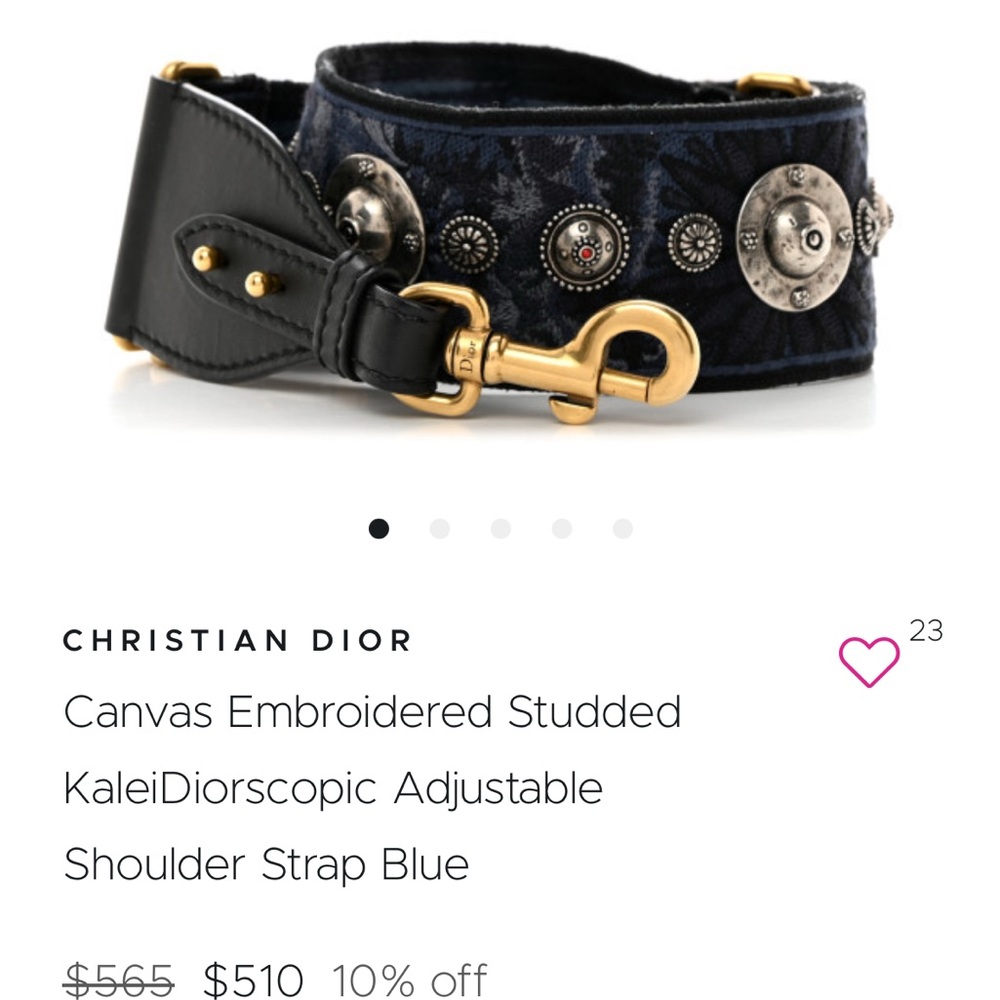 Navy Embellished Shoulder Strap